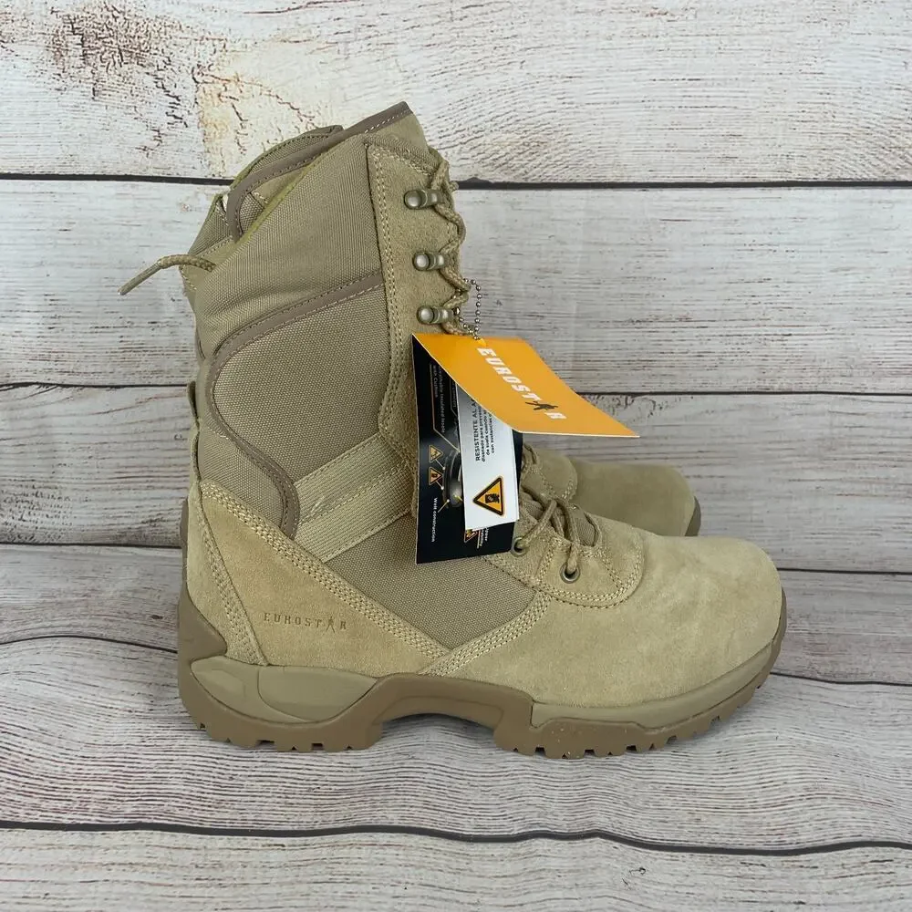 Eurostar EU01930 Troop Mens Sz 11 Tactical Boots Tan Leather